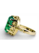 Anneau Style vintage Émeraude Or jaune 14 carats vrc134y